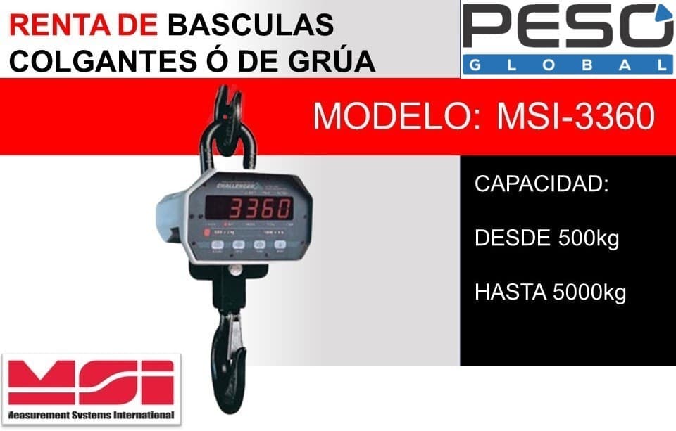 MSI-3360 bascula colgante de grua